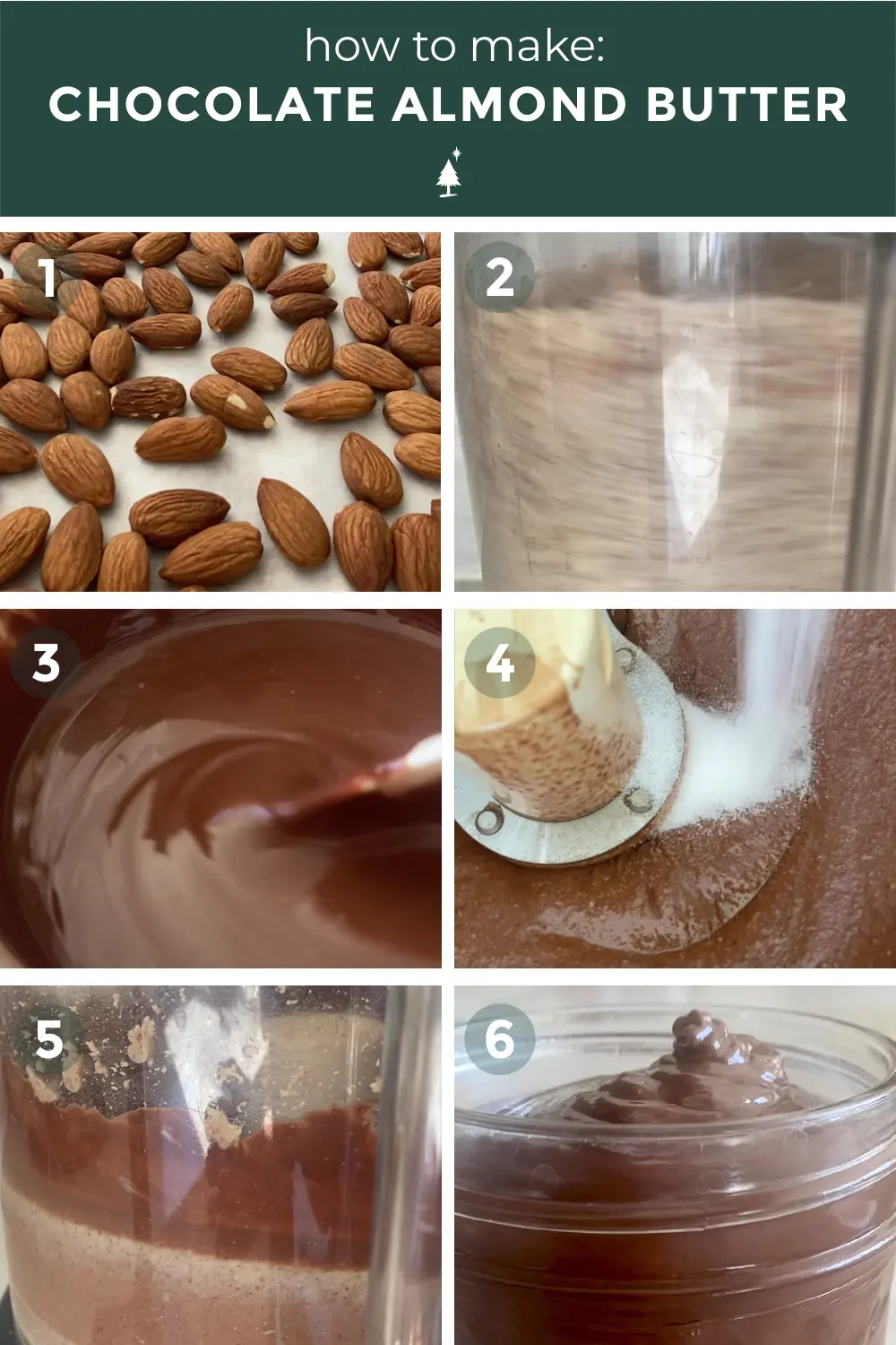 top view of healthy chocolate almond butter
