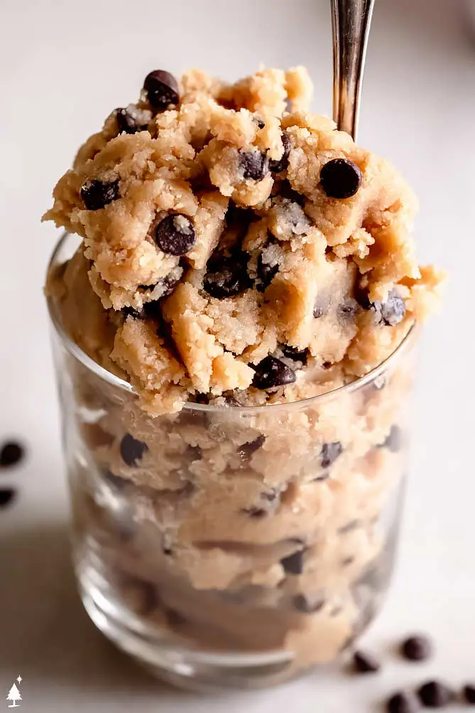 top view of easy sugar free cookie dough