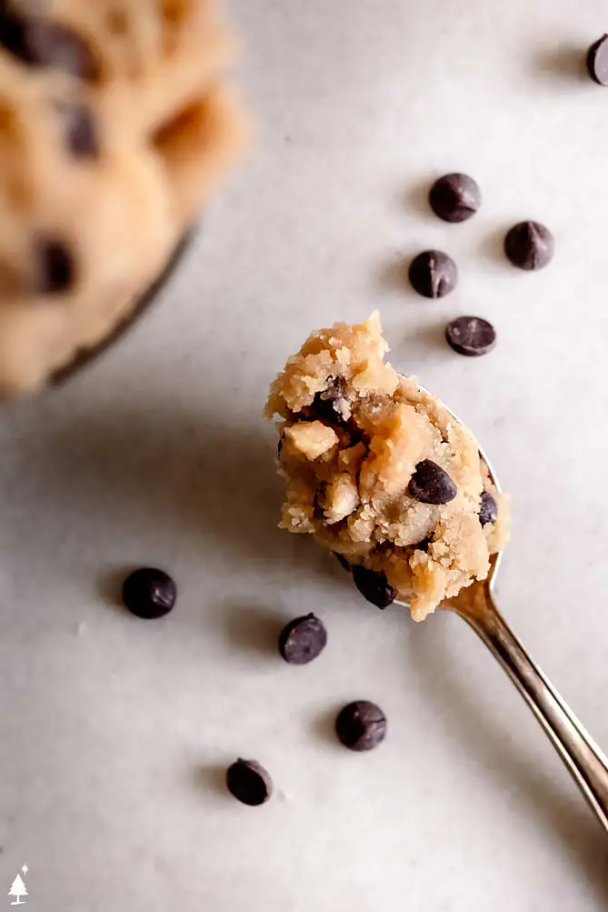 closer view of keto cookie dough