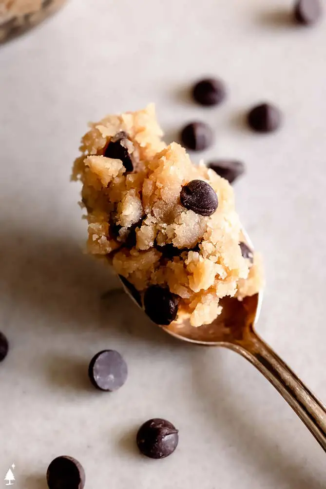 top view of keto cookie dough