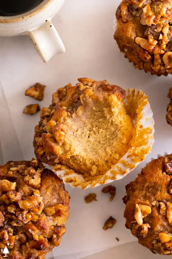 top view of gluten free pumpkin muffins