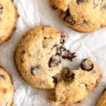 closer view of keto chocolate chip cookie recipe
