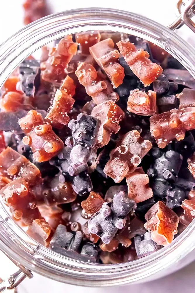 keto gummy bears recipe in a jar