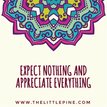 Mantra Example - Expect Nothing And Appreciate Everything