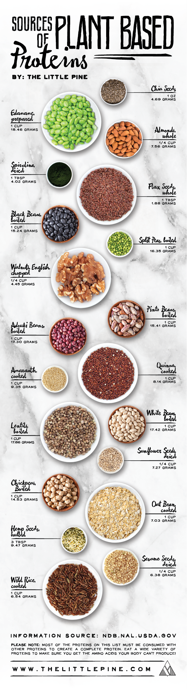 Plant Based Protein Sources Chart