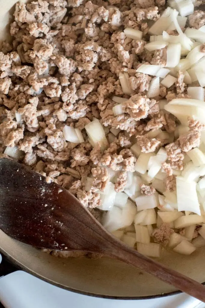 top view of goulash recipe