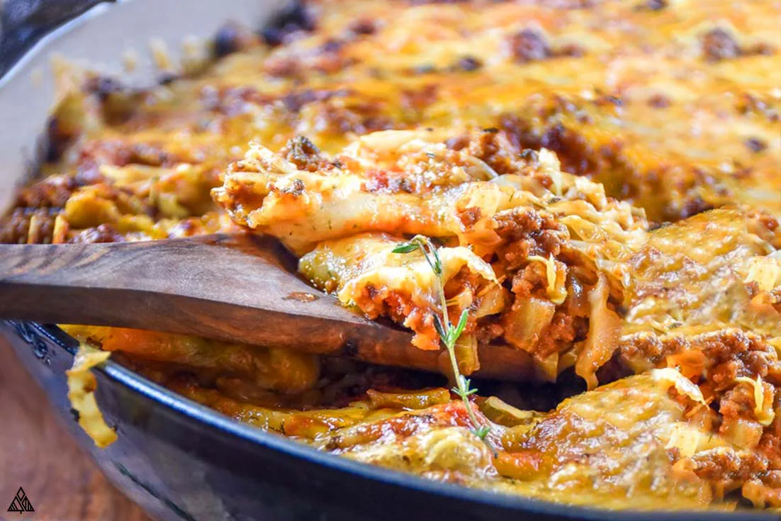 keto goulash in a dutch oven