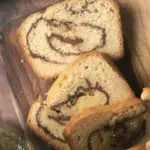 slice of low carb cinnamon swirl bread