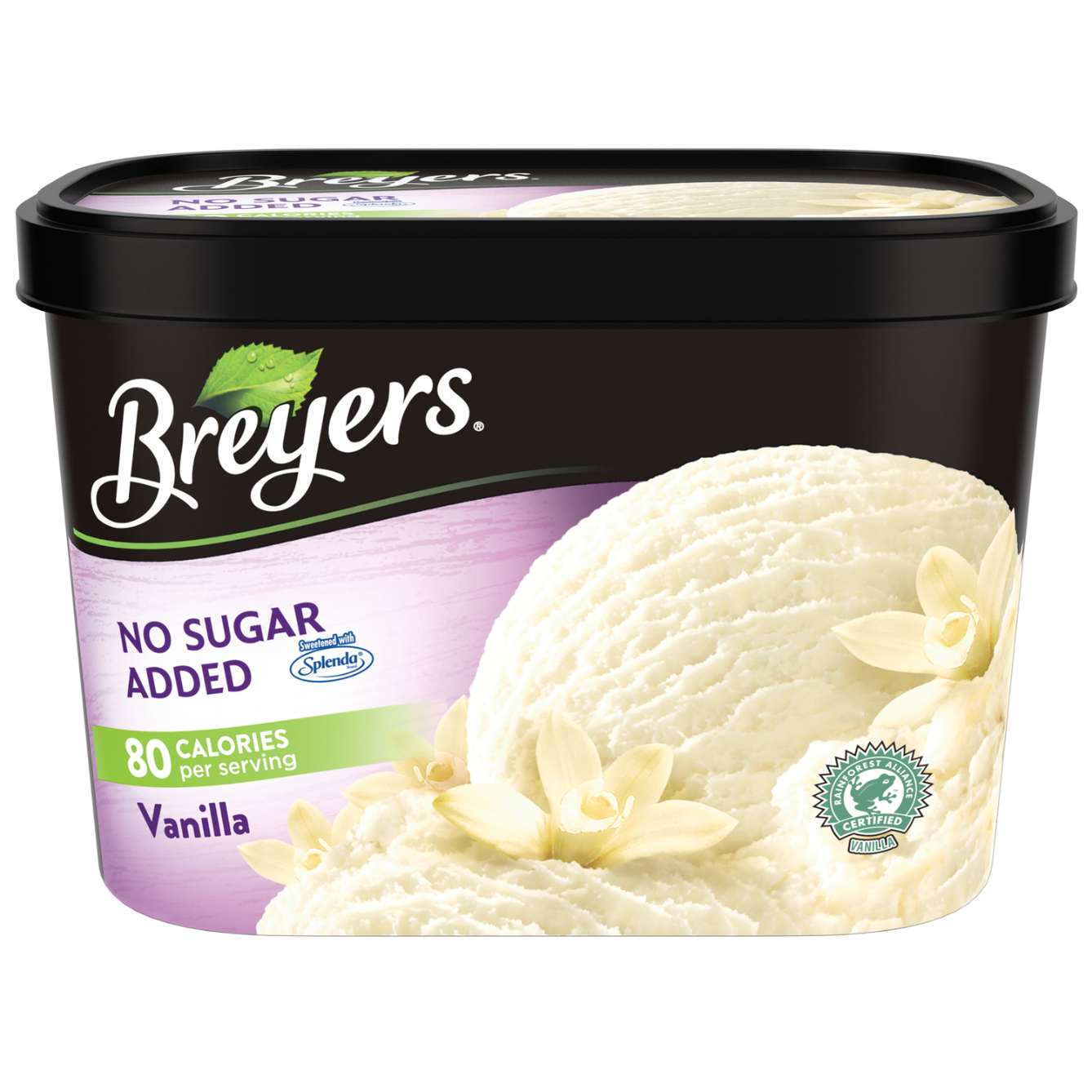 container of breyers no sugar added ice cream