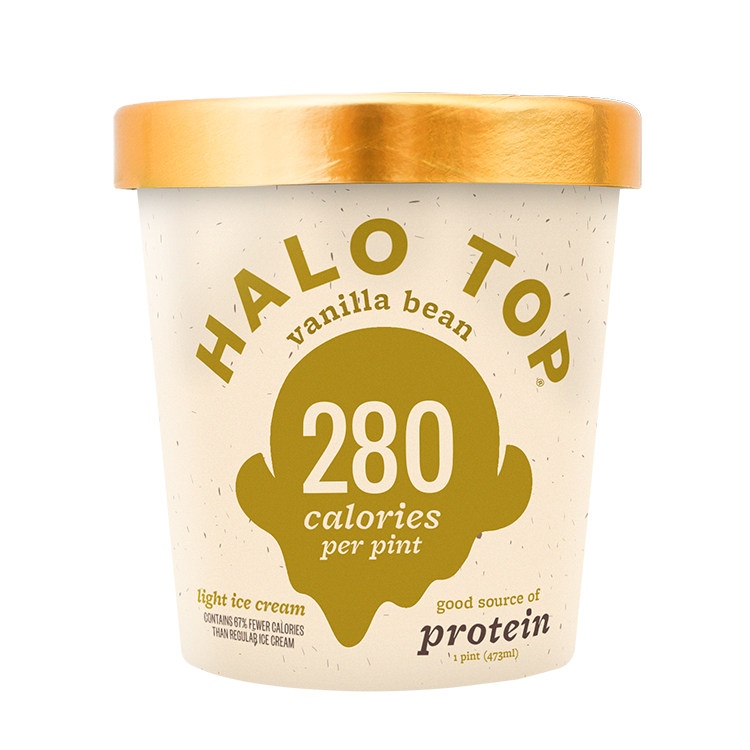 container of halo top ice cream