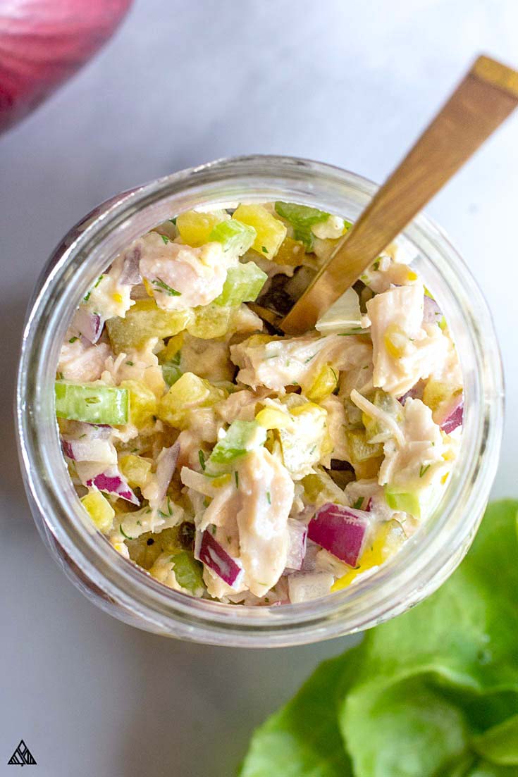 BEST Canned Chicken Salad Recipe, With Dill Pickles + Red ...