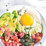 Low carb mexican breakfast bowl in a plate