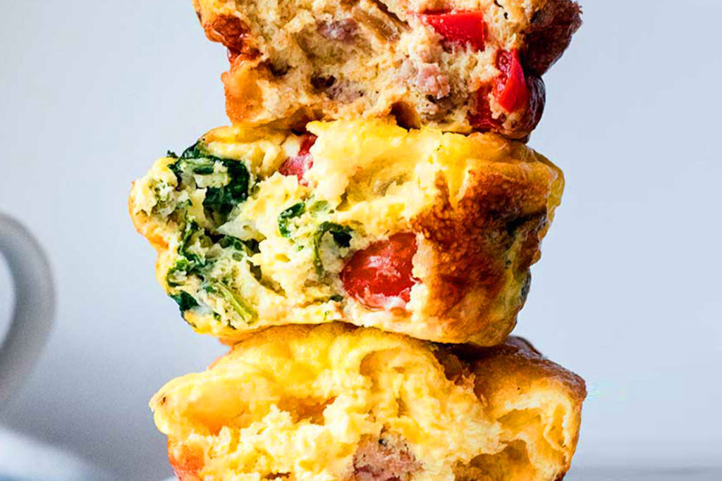 egg muffins makes for great 
high protein low-carb snacks keto
