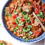 3 meat low carb, keto and paleo chili recipe is so juicy, tender and full of flavor it's all you'll ever want for dinner! Perfect to make on the stove, in the crockpot or instant pot!