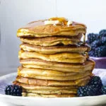 Stack of coconut flour pancakes