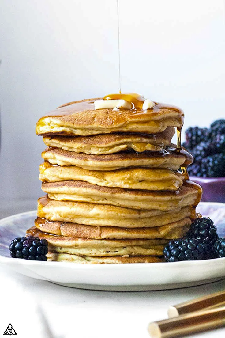 Stack of coconut flour pancakes