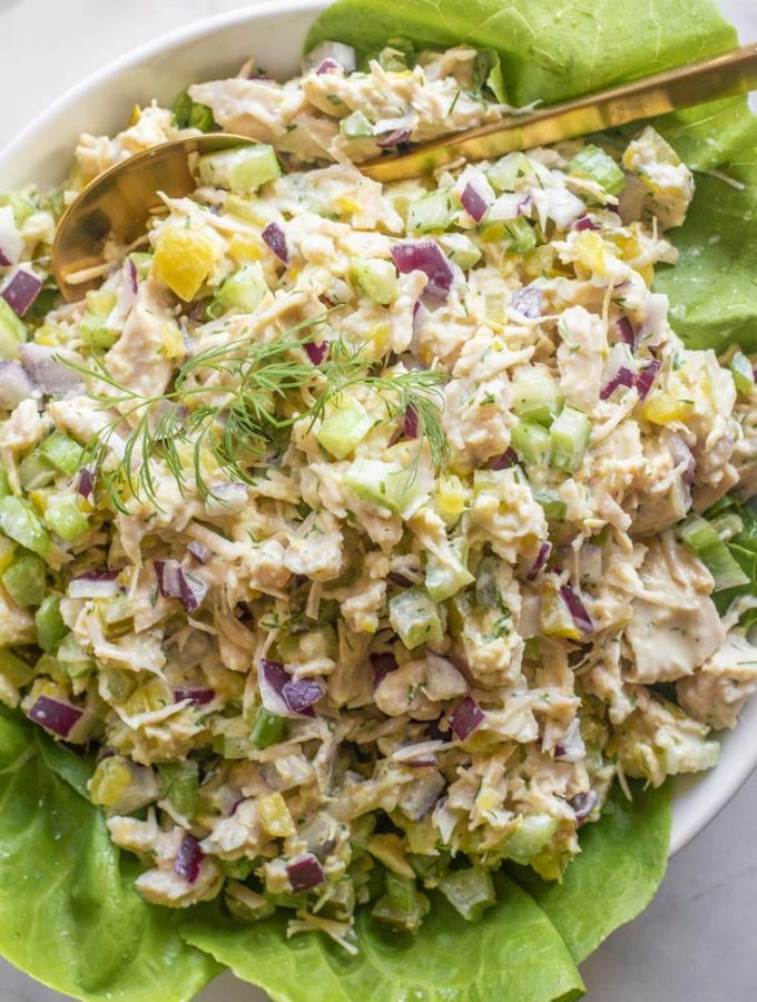 Dill Pickle Canned Chicken Salad (Low Carb!)