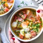 2 bowls of low carb vegetable soup