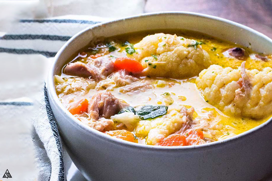 Keto Chicken And Dumplings (Low Carb!) - Little Pine Low Carb
