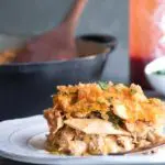 low carb chicken casserole in a plate