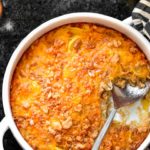 Top view of low carb squash casserole