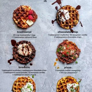 Graphic of various chaffles