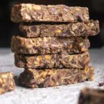 Stack of low carb granola bars
