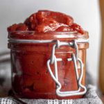 Low carb ketchup in a small jar