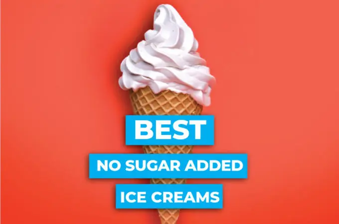 white sugar free ice cream cone on top of a red background