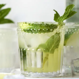 Keto mojito in a glass