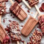 overhead shot of low carb popsicles