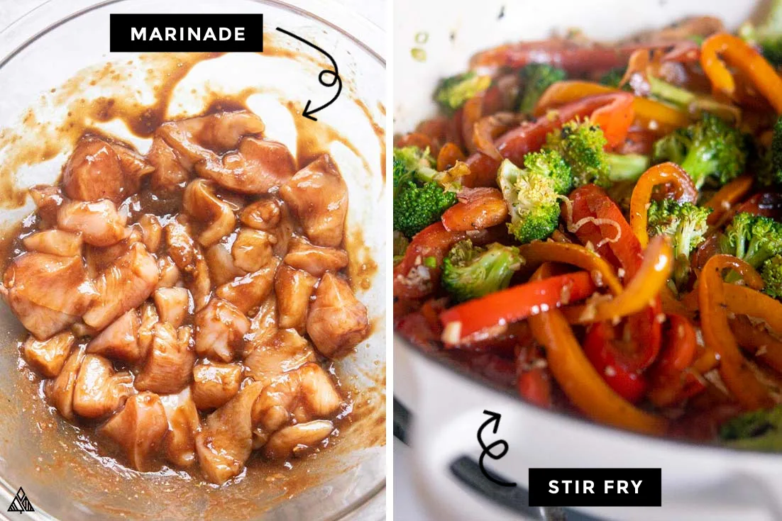 Steps for how to make low carb chicken stir fry 