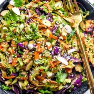 a bowl of Chinese chicken salad