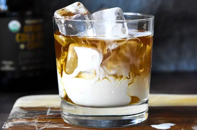 side view of keto white russian