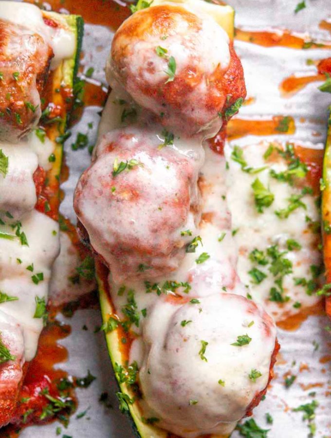 Zucchini Meatball Subs (Keto + Low Carb!)