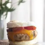 closer view of low carb egg mcmuffin