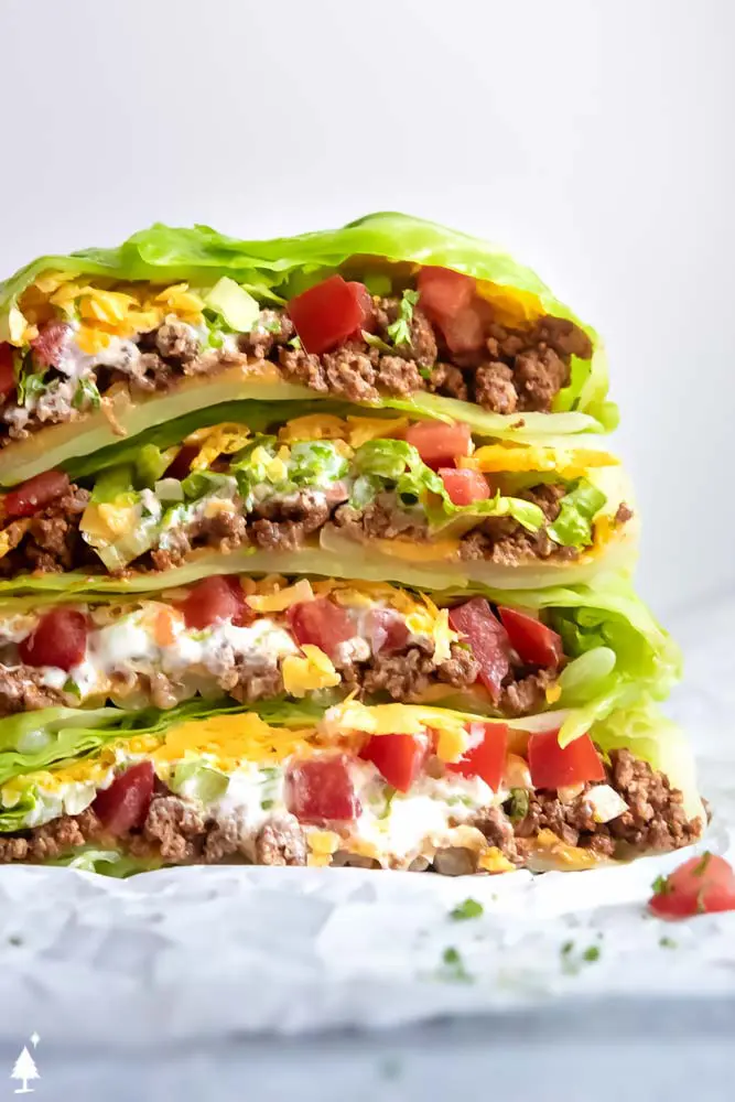 closeup of a keto crunchwrap