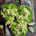 avocado egg salad in lettuce wraps
