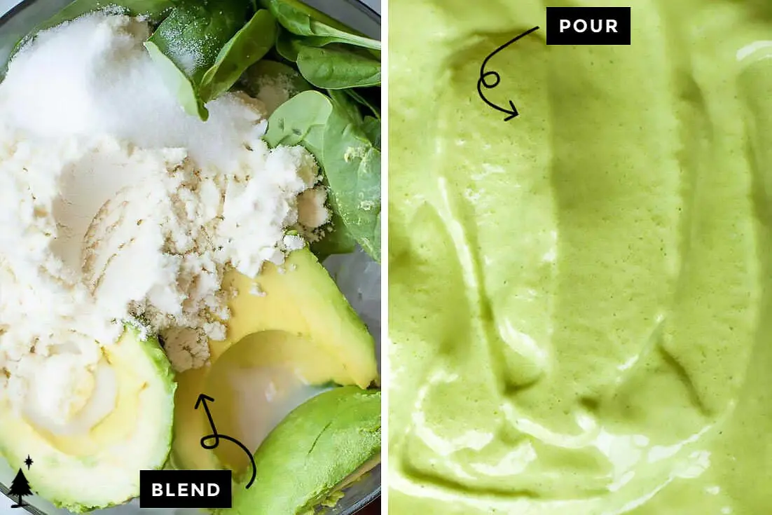 Healthy avocado ice cream recipe ingredients