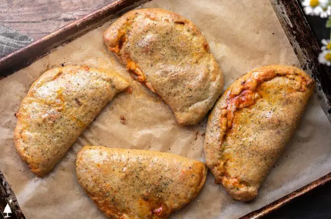 top view of calzone recipe