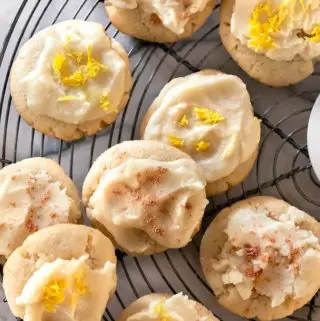 top view of keto cookies almond flour