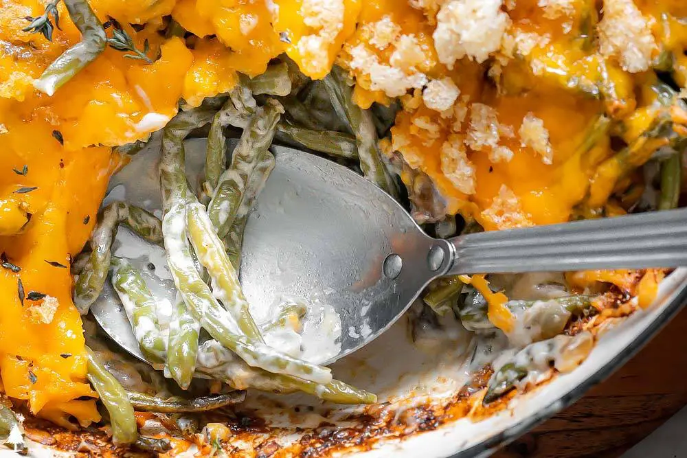 closer view of keto green beans