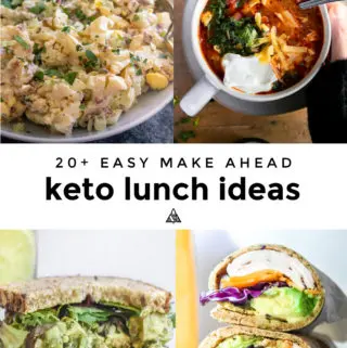 Low carb lunch ideas recipes are here for the win! Forget stressin’ on Sunday’s about this week’s lunches! Kick back, this is your super-duper low carb cheat sheet! #lowcarblunchideas #ketolunchideas