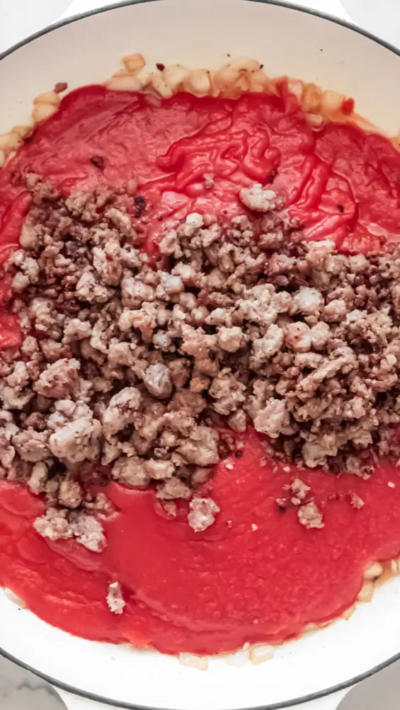 top view of eggplant lasagna healthy ingredients