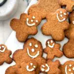 top view of almond flour gingerbread cookies