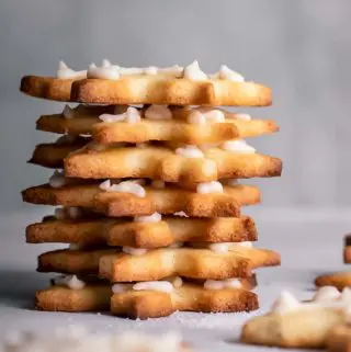 stack of keto sugar cookies almond flour