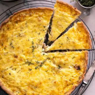 top view of keto quiche recipe