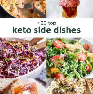 montage of low carb side dishes