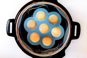 top view of egg bites instant pot