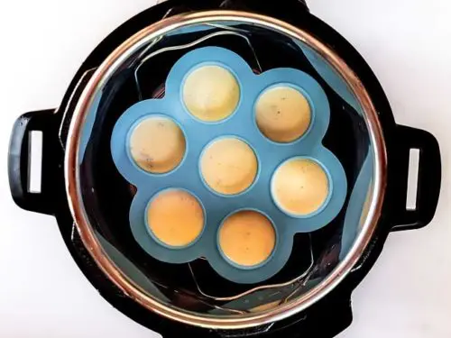 top view of egg bites instant pot